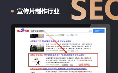 宣传片制作行业SEO推广